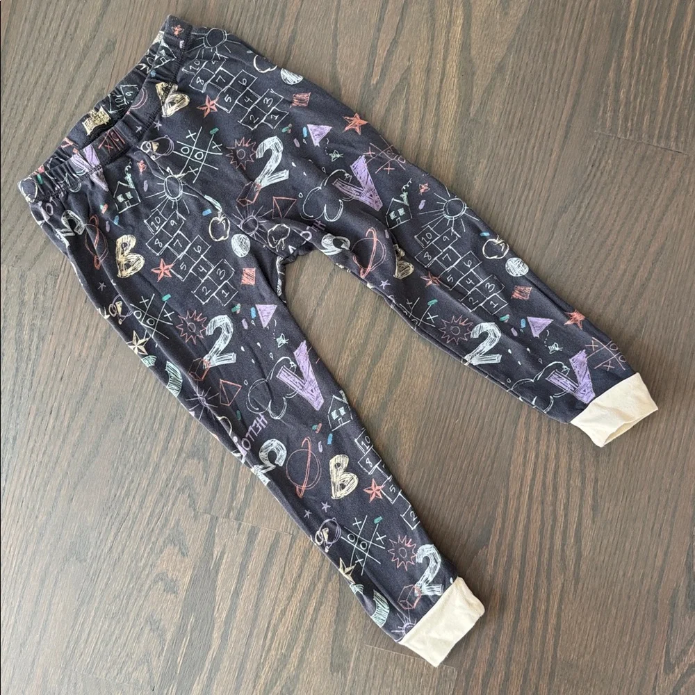 Burt’s Bees Baby Sidewalk Chalk Organic Cotton Pajama Set 3T EUC